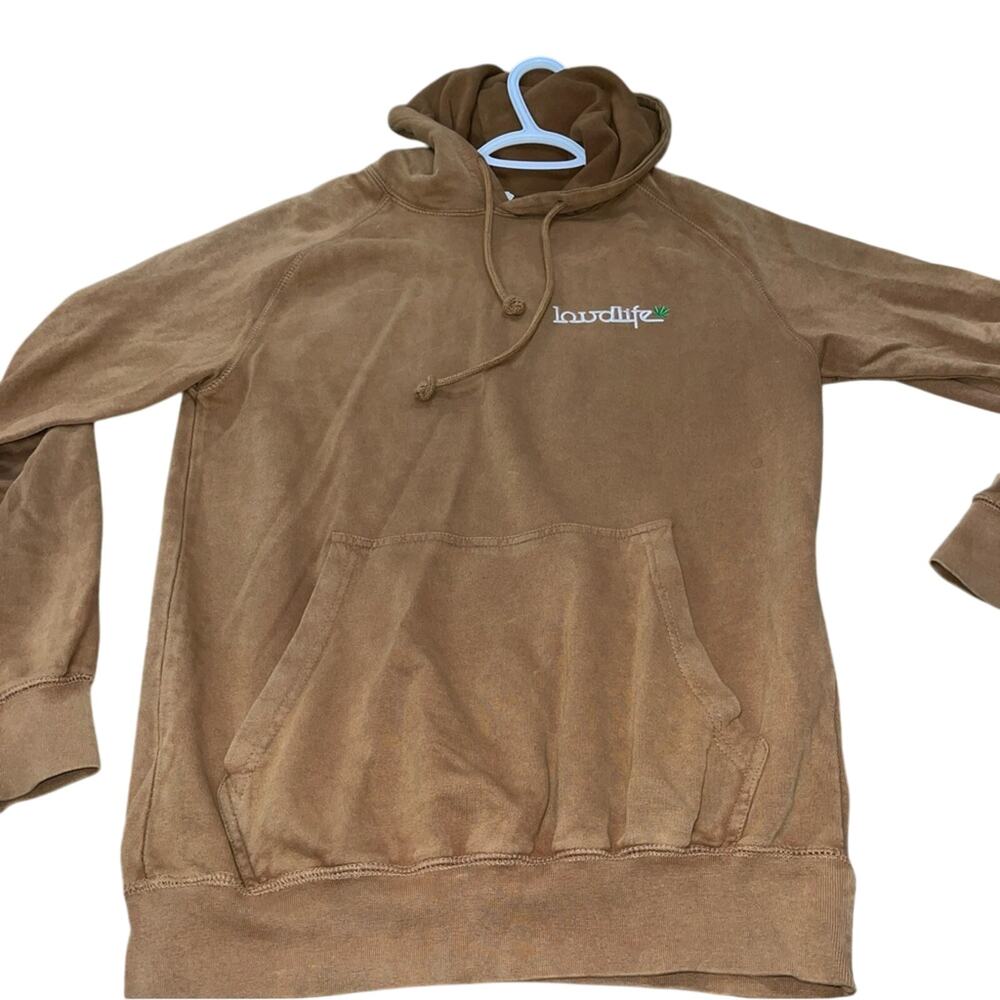 LoudLife Mens Brown Pull-Over Hoodie Small